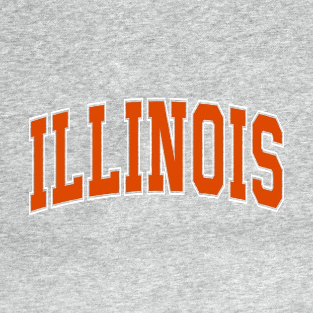 Illinois - college university font letters text word football basketball baseball softball volleyball hockey love fan player christmas birthday gift for men women kids mothers fathers day dad mom vintage retro by Fanboy04